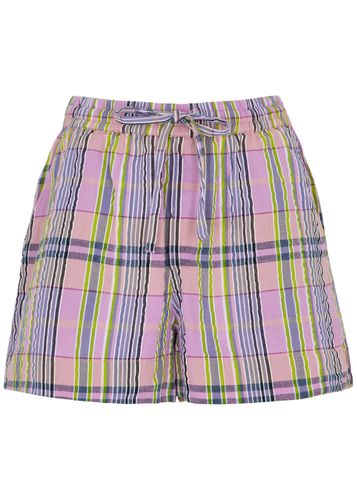 Cindy Checked Cotton Shorts - - 8 (UK8 / S) - Damson Madder - Modalova