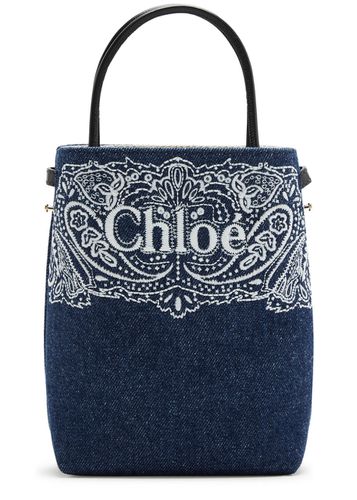 Chloe Sense Embroidered Denim Bucket bag - Chloé - Modalova