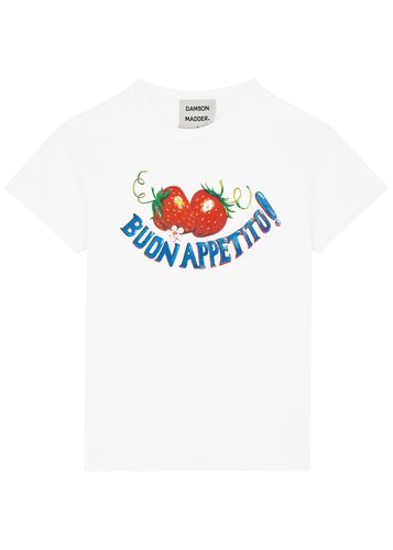 Buon Appetito Printed Cotton T-shirt - - 6 (UK6 / XS) - Damson Madder - Modalova