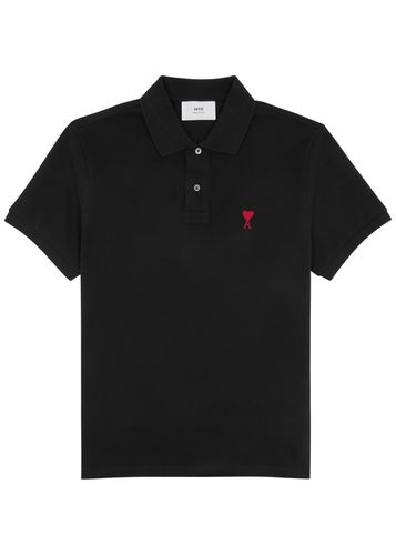 Logo-embroidered Piqué Cotton Polo Shirt - - L - AMI Paris - Modalova