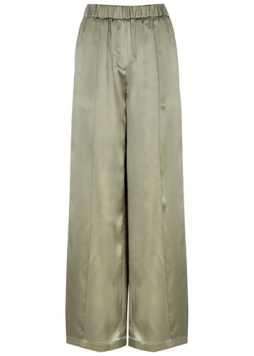 Wide-leg Silk-satin Trousers - - L (UK14 / L) - Loewe - Modalova