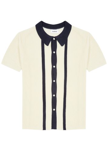 Ciel Striped Ribbed-knit Polo Shirt - - L - Soulland - Modalova