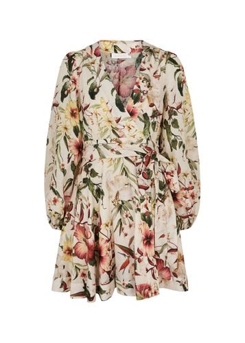 Lexi Floral-print Linen Mini Wrap Dress - - 4 (UK 16 / XL) - Zimmermann - Modalova