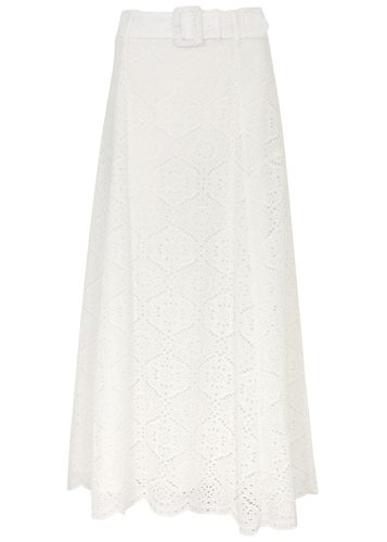 Vintry Broderie Anglaise Cotton Midi Skirt - - 10 (UK14 / L) - Veronica Beard - Modalova