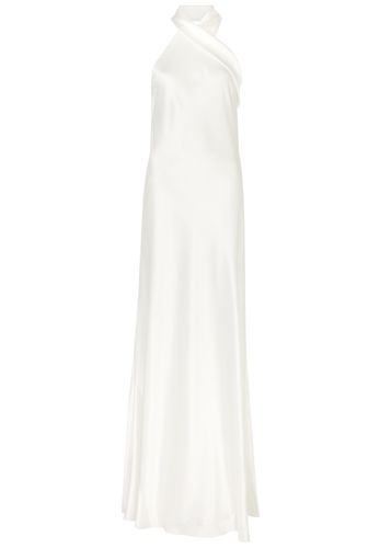 Pandora Bridal Halterneck Satin Gown - - 36 (UK8 / S) - Galvan - Modalova