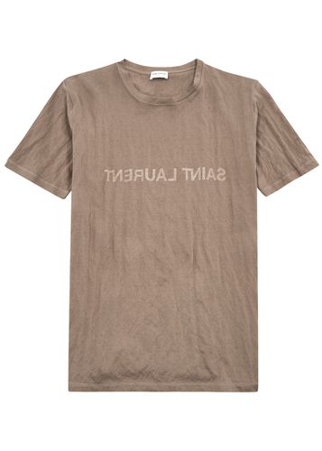 Logo-print Cotton-blend T-shirt - - L - Saint Laurent - Modalova
