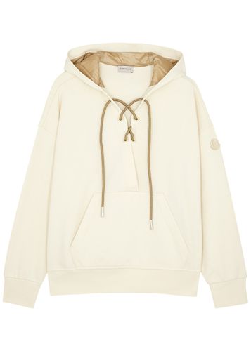Lace-up Hooded Cotton-blend Sweatshirt - - L - Moncler - Modalova