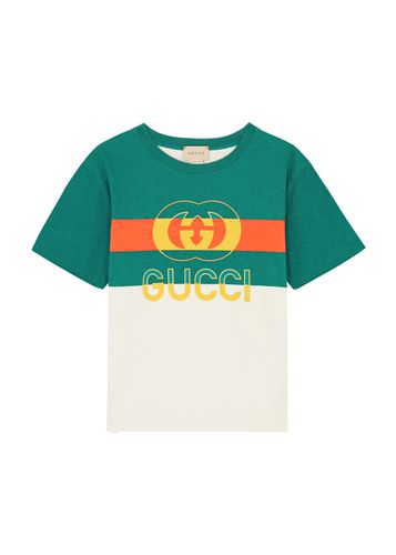 Kids Panelled Logo Cotton T-shirt (4-10 Years) - Gucci - Modalova