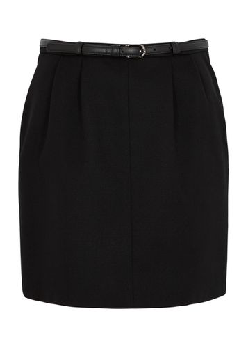 Belted Wool Mini Skirt - - 8 - Saint Laurent - Modalova