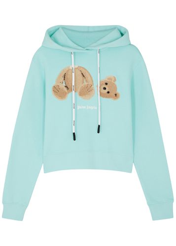 Bear-appliquéd Hooded Cotton Sweatshirt - - XS - Palm Angels - Modalova