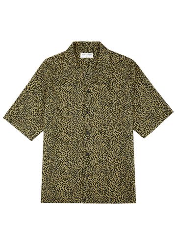 Leopard-print Jersey Shirt - - M - Saint Laurent - Modalova