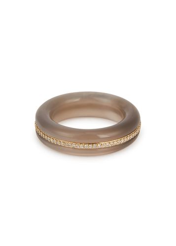 Stone Linings Embellished Agate Ring - - 52 - By Pariah - Modalova