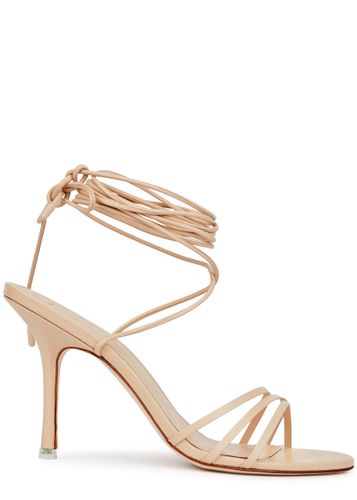 Leandra 95 Lace-up Leather Sandals - - 4 - Black Suede Studio - Modalova