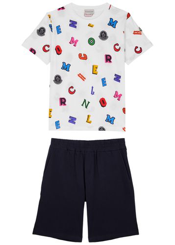 Kids Printed Cotton T-shirt and Shorts set (8-10 Years) - Moncler - Modalova