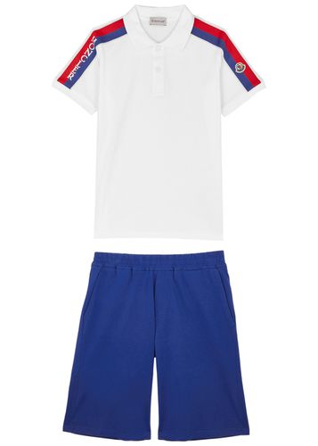 Kids Cotton Polo Shirt and Shorts set (12-14 Years) - - 12 Years - Moncler - Modalova