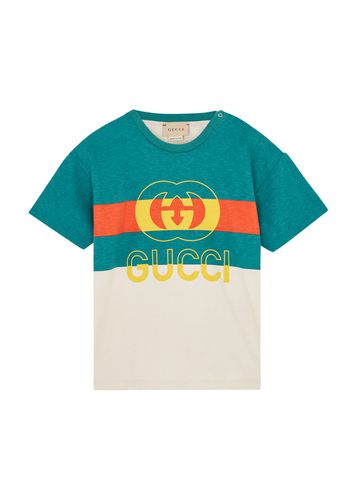 Kids Panelled Logo Cotton T-shirt (6-36 Months) - - 12 Months - Gucci - Modalova