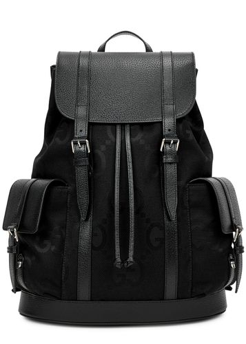 Jumbo GG Mongrammed Canvas Backpack - Black - Gucci - Modalova