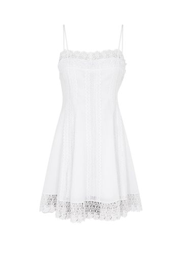 Ornella Lace-trimmed Cotton-blend Mini Dress - - M - Charo Ruiz - Modalova
