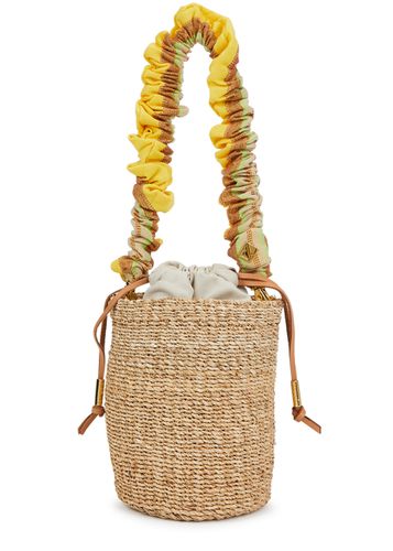 Scrunchie Mini Raffia Bucket Bag, Bucket Bag, Handmade - Aranaz - Modalova