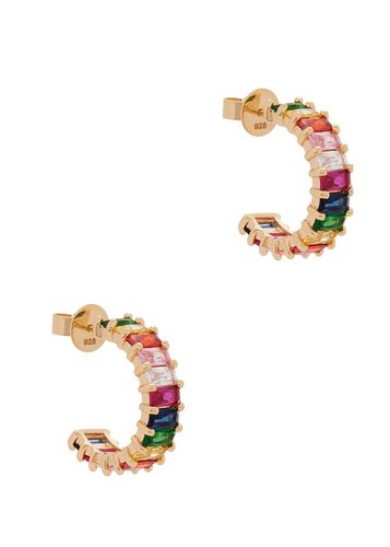 Kt -plated Hoop Earrings, Earrings, Emerald - Rosie Fortescue - Modalova