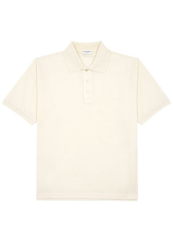 Logo Piqué Cotton-blend Polo Shirt - - XL - Saint Laurent - Modalova