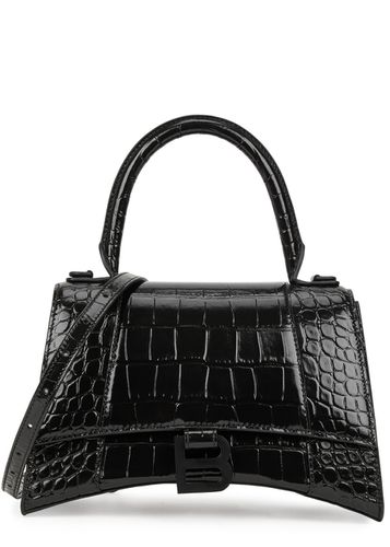 Hourglass Small Crocodile-effect Leather Top Handle Bag - Balenciaga - Modalova