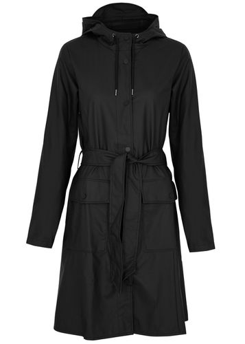Belted Hooded Rubberised Jacket - - XS - Rains - Modalova