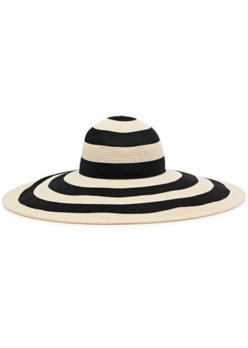 Sunny Striped Wide-brim Straw hat - EUGENIA KIM - Modalova
