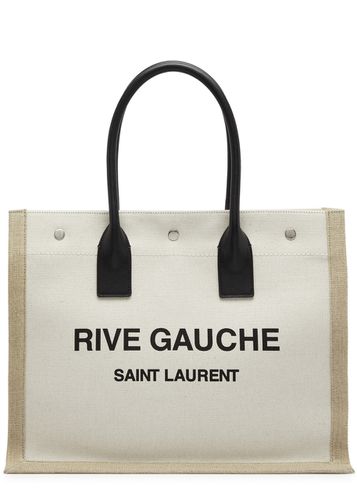 Rive Gauche Small Canvas Tote, Canvas Bag, Natural - Saint Laurent - Modalova