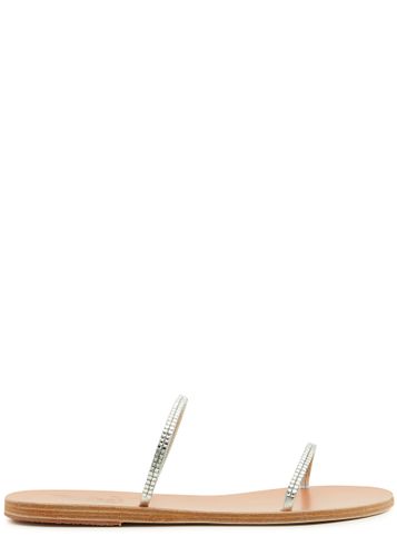 Saita Crystal-embellished Leather Sandal - - 5 - Ancient Greek Sandals - Modalova