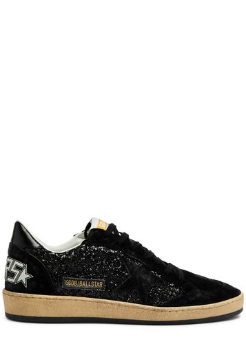 Ball Star Distressed Glittered Suede Sneakers - - 3 - Golden Goose - Modalova