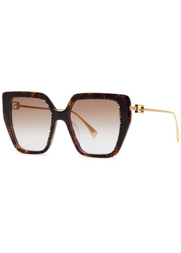 Fendi Oversized Sunglasses - Brown - Fendi - Modalova