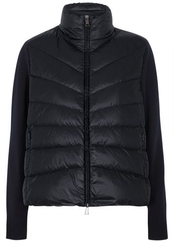 Quilted Shell and Wool Cardigan, Cardigan, Quilted Cardigan - - M - Moncler - Modalova