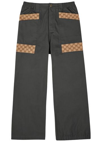 Panelled GG-monogram Cotton Trousers - - 48 - Gucci - Modalova