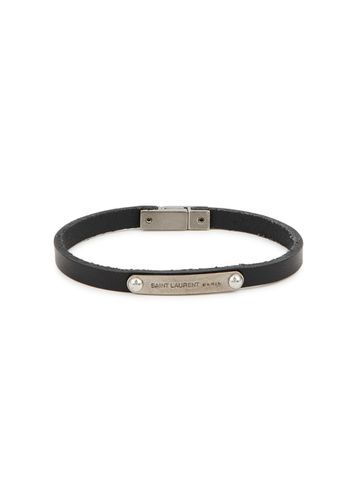 Designer-engraved Leather Bracelet - Saint Laurent - Modalova