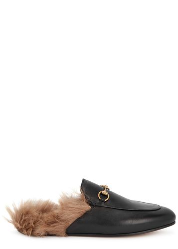 Princetown Fur-trimmed Leather Loafers - - 35.5 (IT35.5 / UK2.5) - Gucci - Modalova