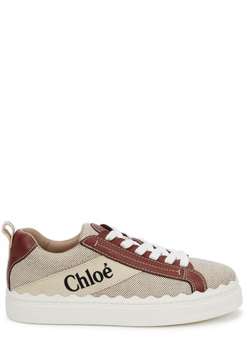 Chloe Lauren Stone Canvas Sneakers - - 35 (IT35 / UK2), Chloe Trainers, Leather - 35 (IT35 / UK2) - Chloé - Modalova