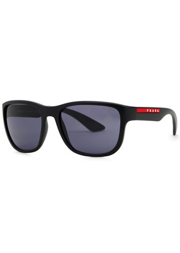 Wayfarer-style Sunglasses , Matte, Designer Plaque at Arms, 100% UV Protection - Prada Linea Rossa - Modalova