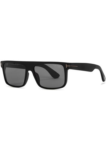 Square D-frame Sunglasses Philippe, , Matte, Polarised Lenses, Signature T Insert at Temples, 100% UV Protection - Tom ford - Modalova