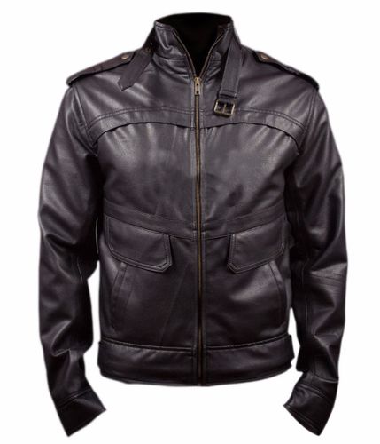 Air Force Bomber Jacket With Mock Collar And Removable Collar Belt - Feather skin - Modalova