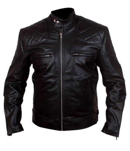 David Beckham Real Leather Black Jacket - Feather skin - Modalova