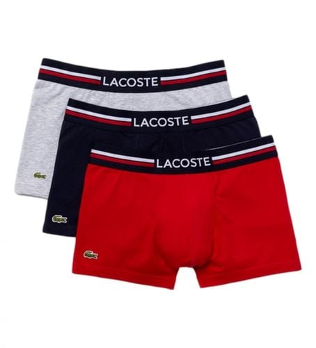 H3386_W34 Lot de 3 Boxer Court rouge, marine, (M), Casuel, Coton, Élasthanne - Lacoste - Modalova