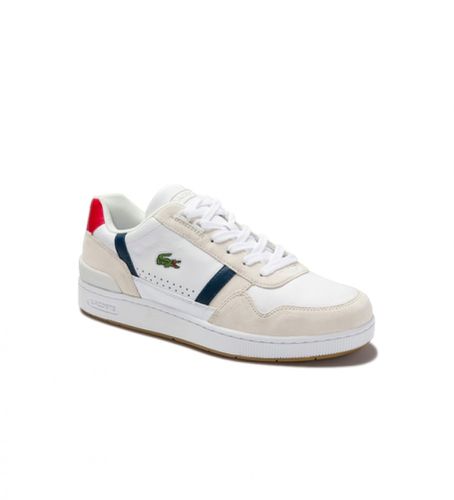 SMA0048_407 Chaussures en cuir T-Clip blanc, (46), Plat, Lacets, Casuel - Lacoste - Modalova