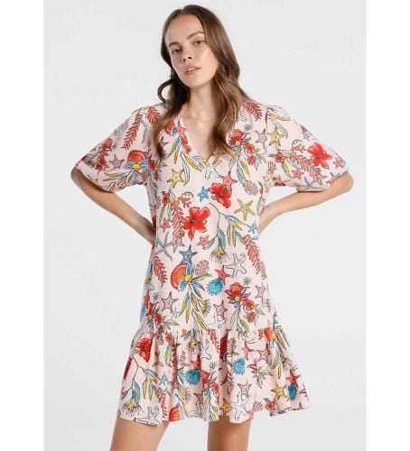 Robe en viscose Décolleté en V Imprimé (S), Casuel, Multicolore, Manche courte - Lois Jeans - Modalova