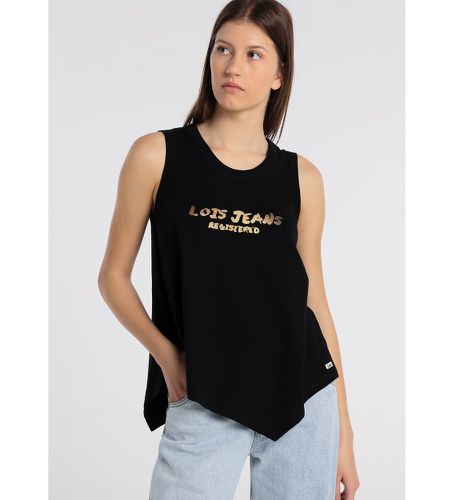 Top Slub Asymmetric Foil top (XS), Casuel, Coton, Sans manches / bretelles - Lois Jeans - Modalova