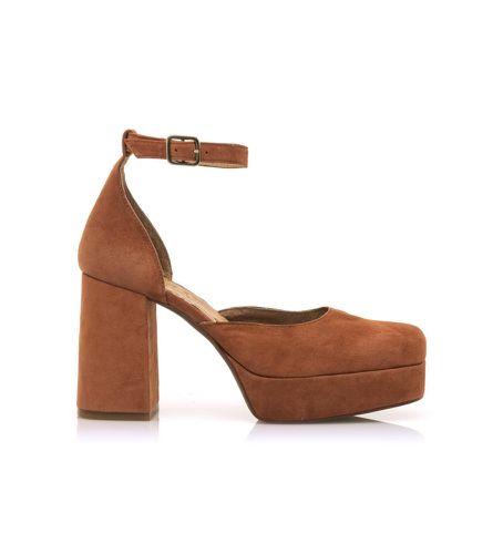 Jacqueline Chaussures en cuir -Hauteur du talon 9,5cm (36), Marron, 8 à 10 cm, Boucle, Casuel, Fête - Mustang - Modalova