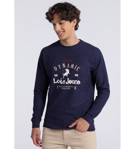 Sweatshirt 131917 (M), Casuel, Coton, Manche longue, Marine - Lois Jeans - Modalova