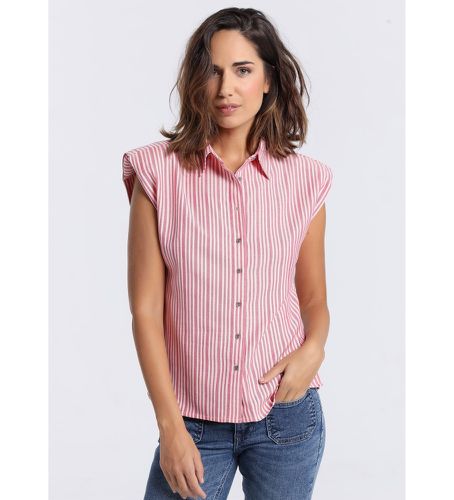 Chemise rayée avec épaulettes (M), Rouge, Casuel, Coton, Manche courte - Lois Jeans - Modalova