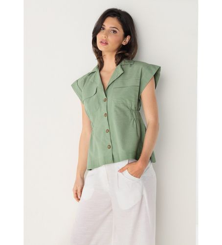 Chemise à boutons verte (XS), Casuel, Coton, Sans manches / bretelles - Victorio & Lucchino, V&L - Modalova