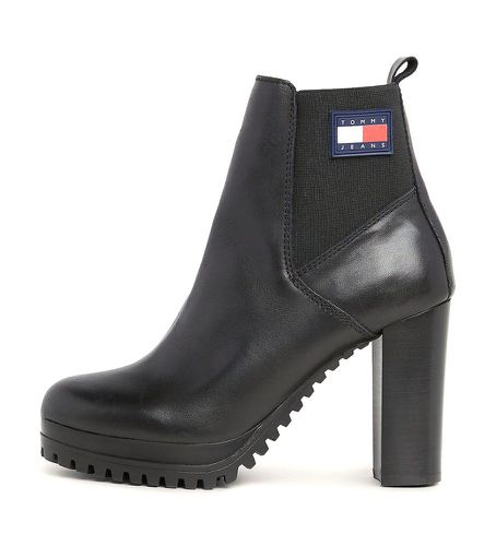 EN0EN02439 Essential ankle boots - Hauteur du talon 10cm (39), Cuir, 8 à 10 cm, Aucun, Casuel - Tommy Jeans - Modalova